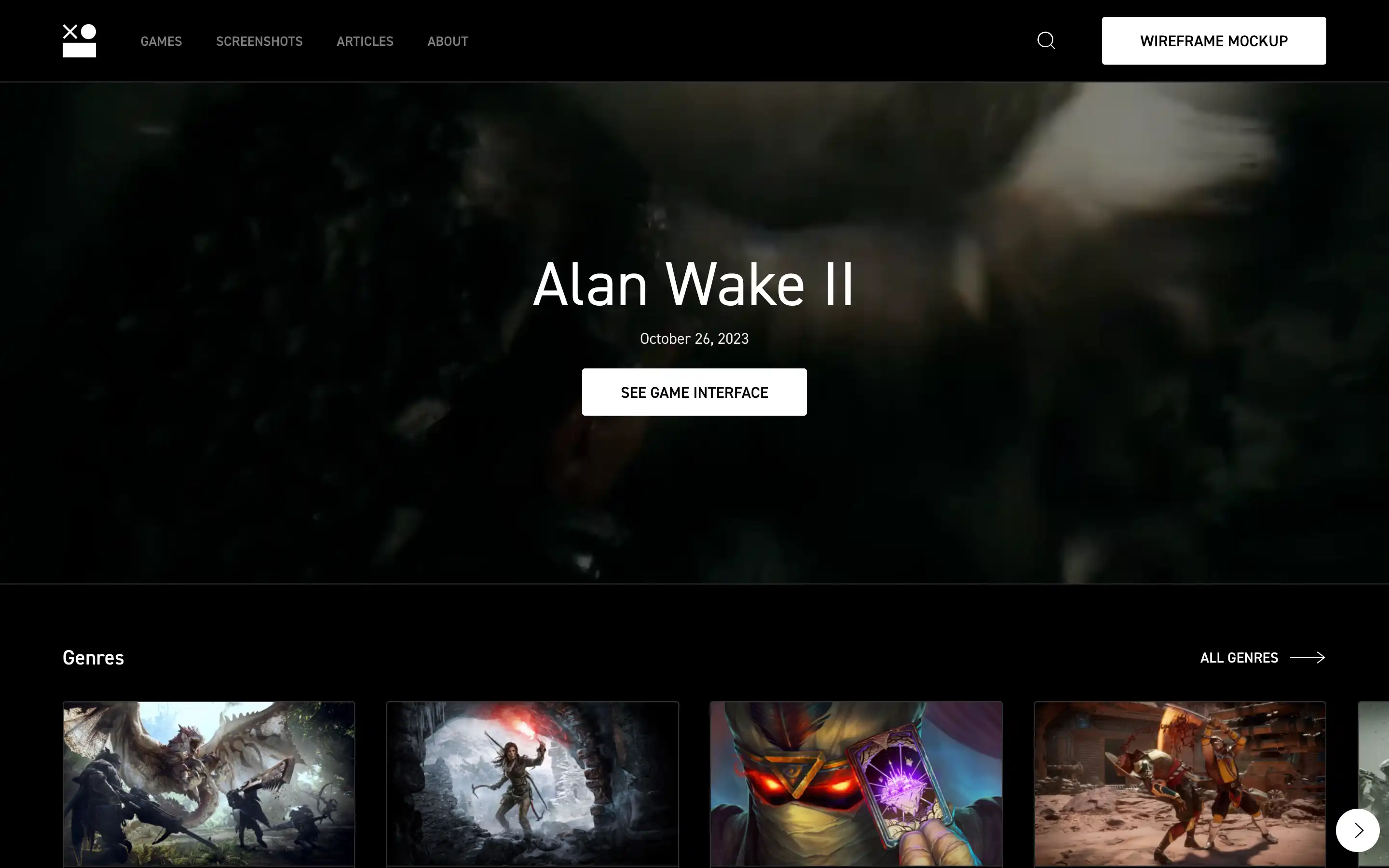 Alan Wake II game release October 26, 2023.