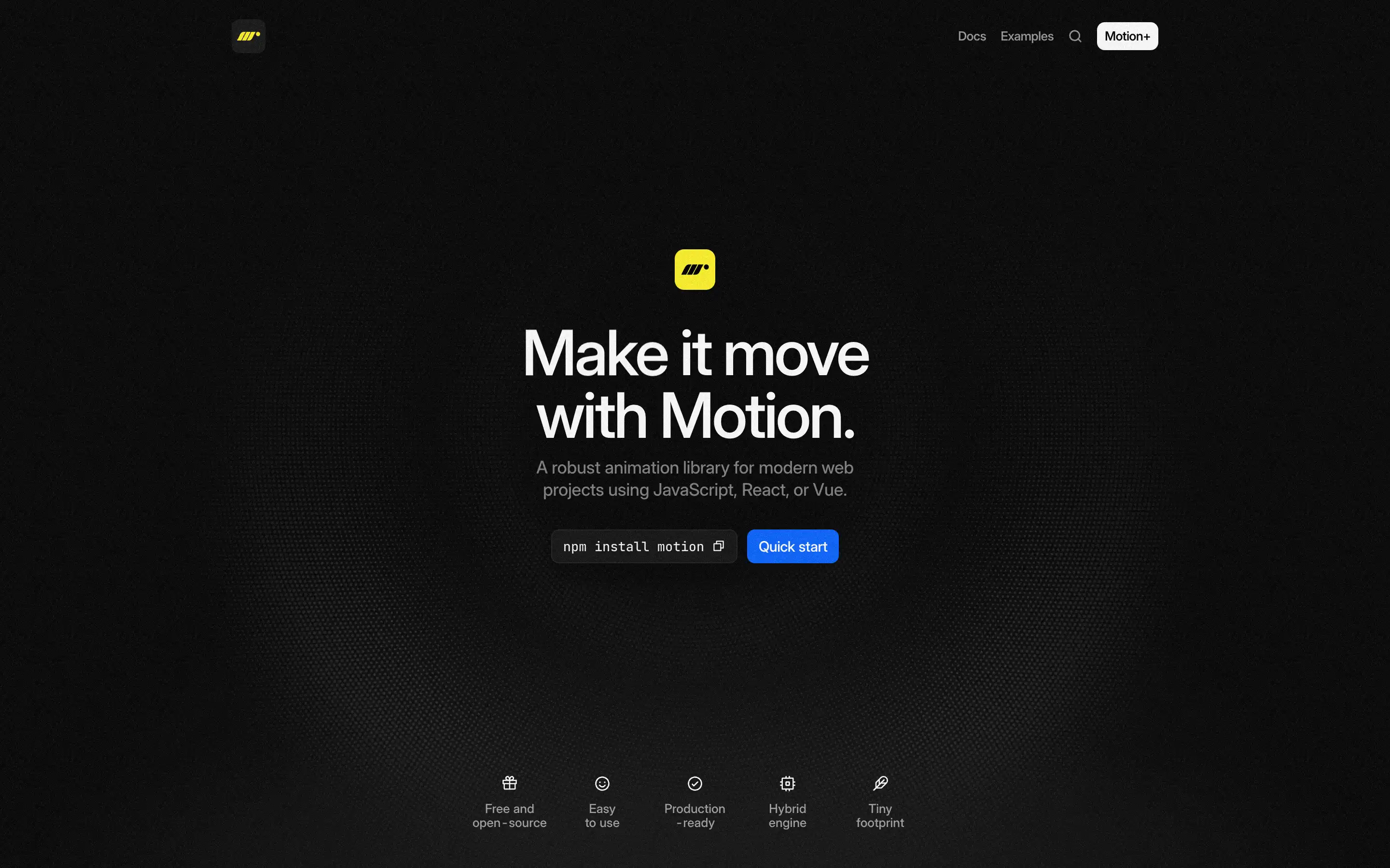 Motion animation library for modern web projects.