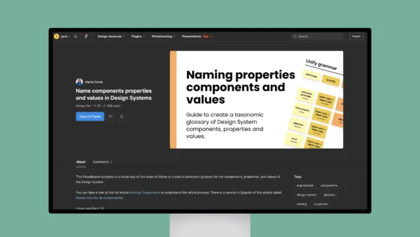 Name components properties and values in Design Systems