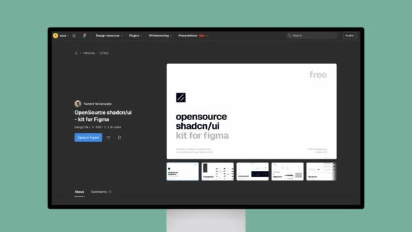 OpenSource shadcn/ui – kit for Figma