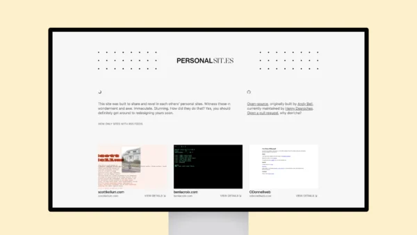 PersonalSit.es – Discover and draw inspiration from others’ personal sites