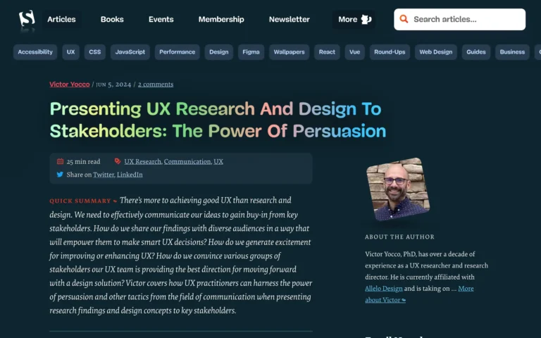 Presenting UX Research And Design To Stakeholders: The Power Of Persuasion