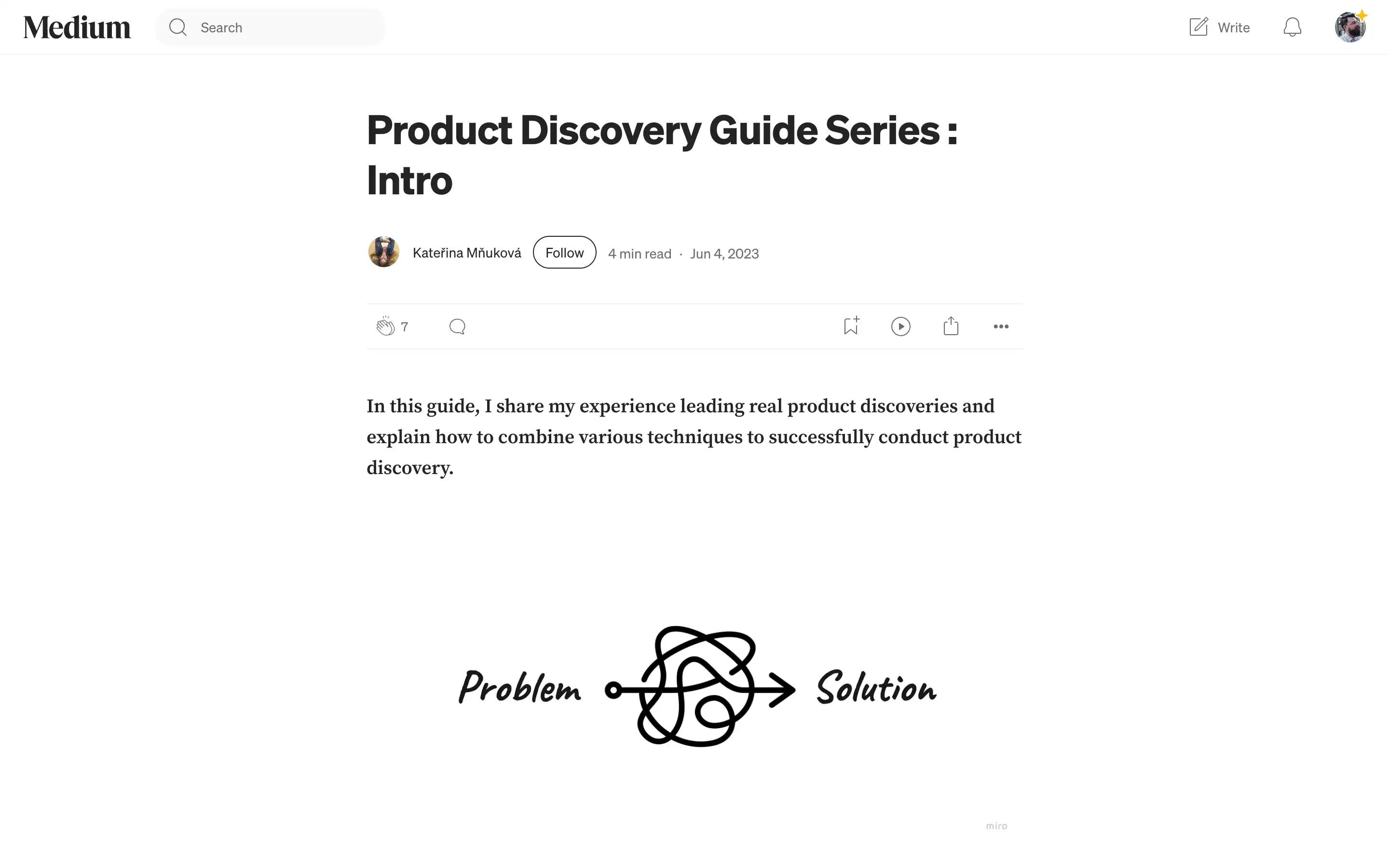 Product Discovery Guide Introduction with Problem-Solution Diagram