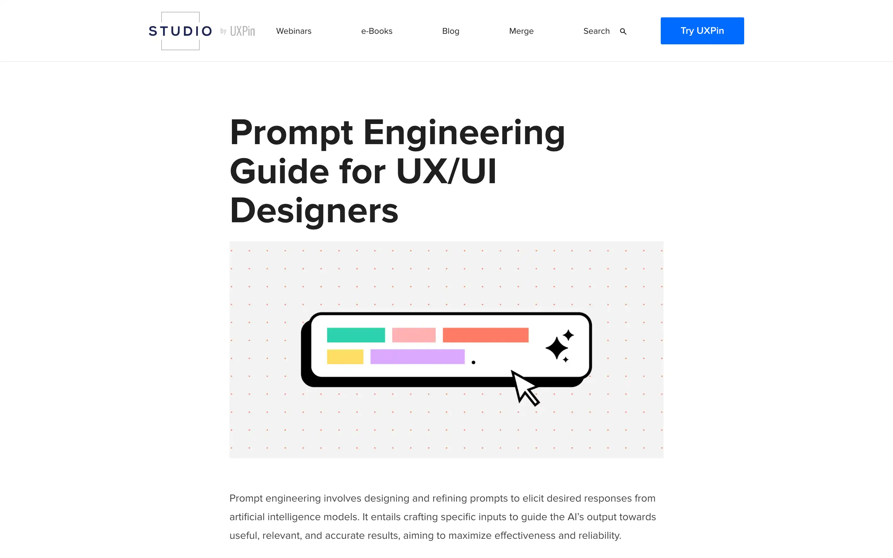 Guide for UX/UI designers on prompt engineering.