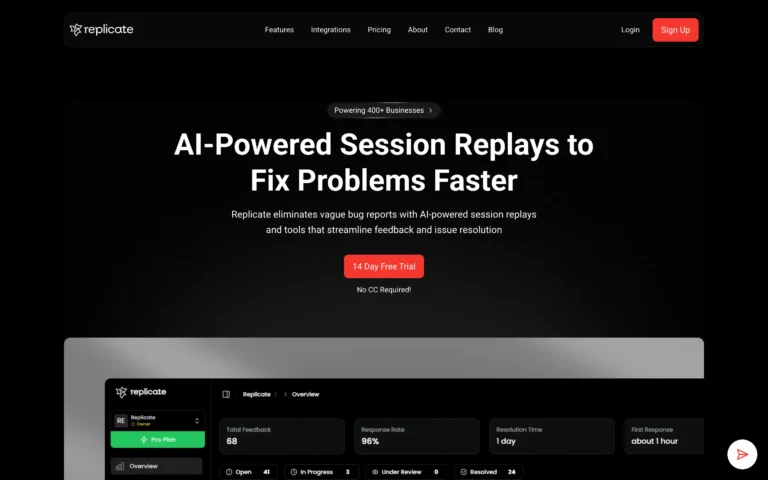 Replicate – Build Better Products With Visual & Technical Feedback