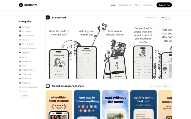 SCRNSHTS – A hand-picked collection of the finest app store design screenshots