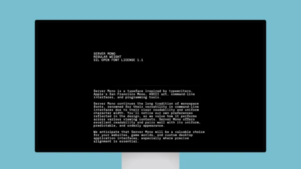 Server Mono – a monospaced typeface