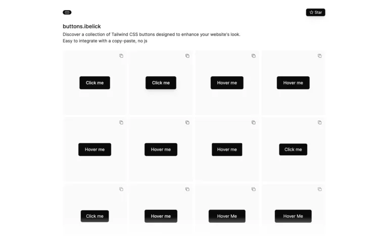Tailwind CSS button collection