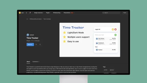 Time Tracker – Monitor the time spent on design tasks directly