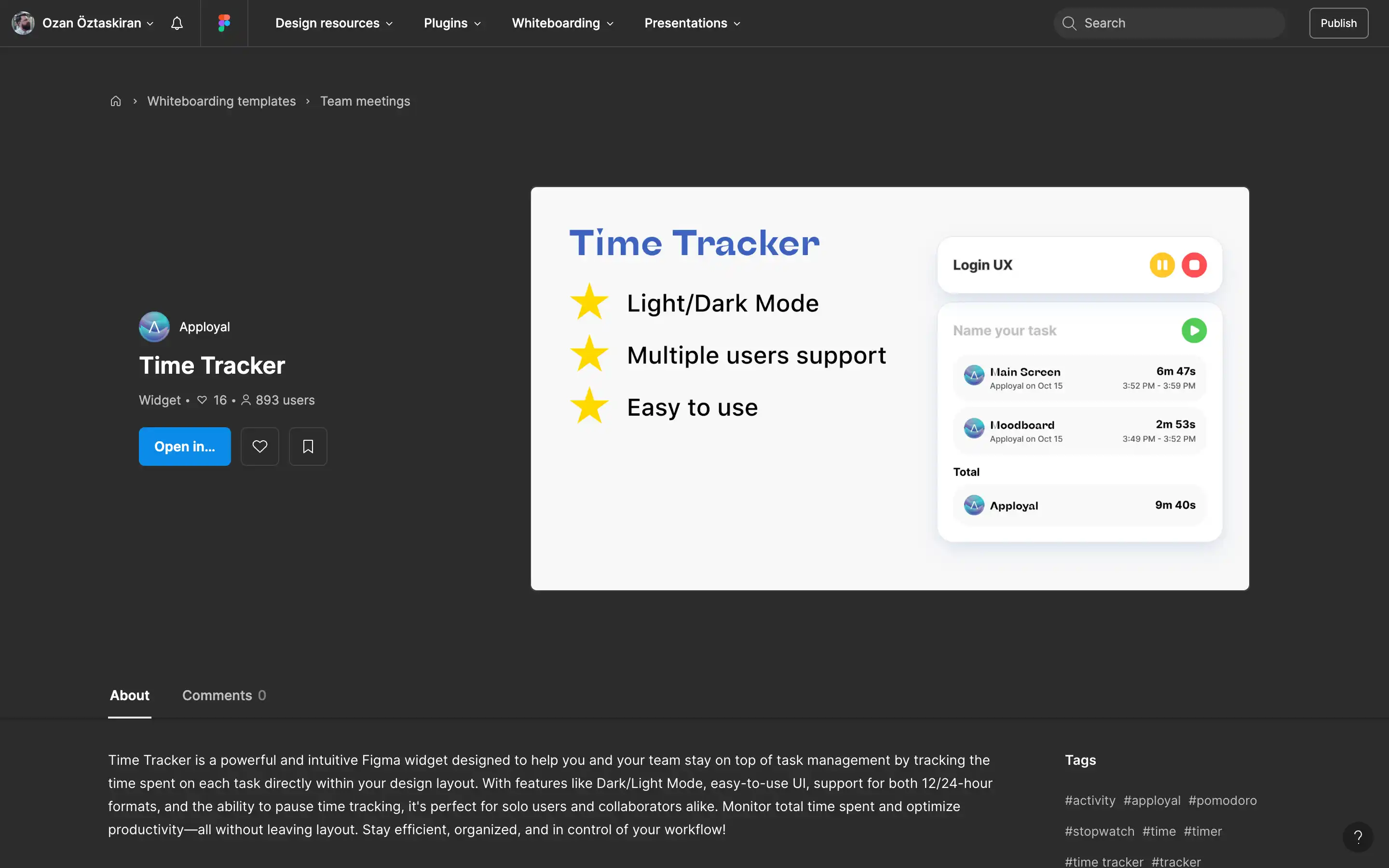 Time Tracker app features and user interface overview.
