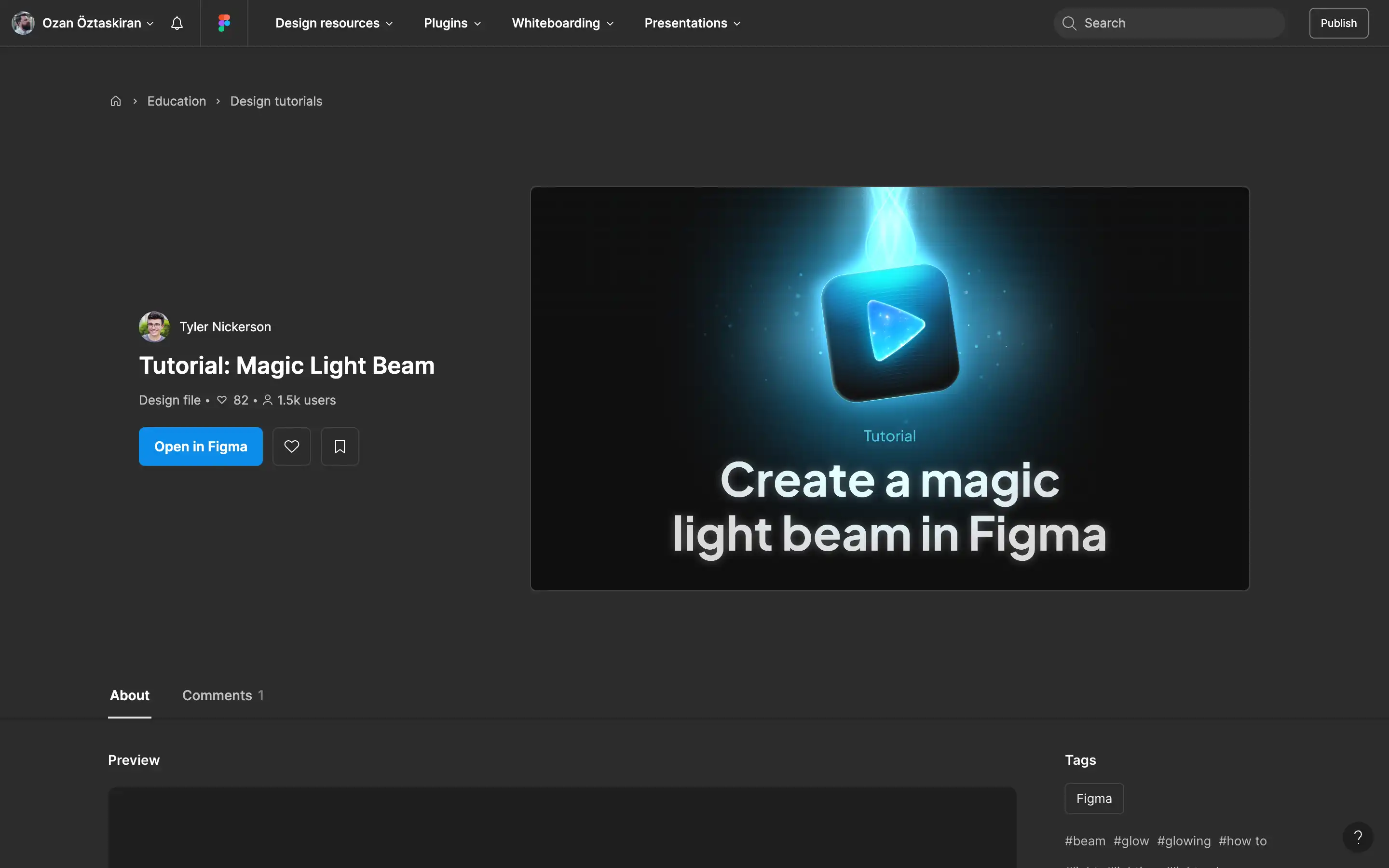 Figma tutorial: Create magic light beam effect