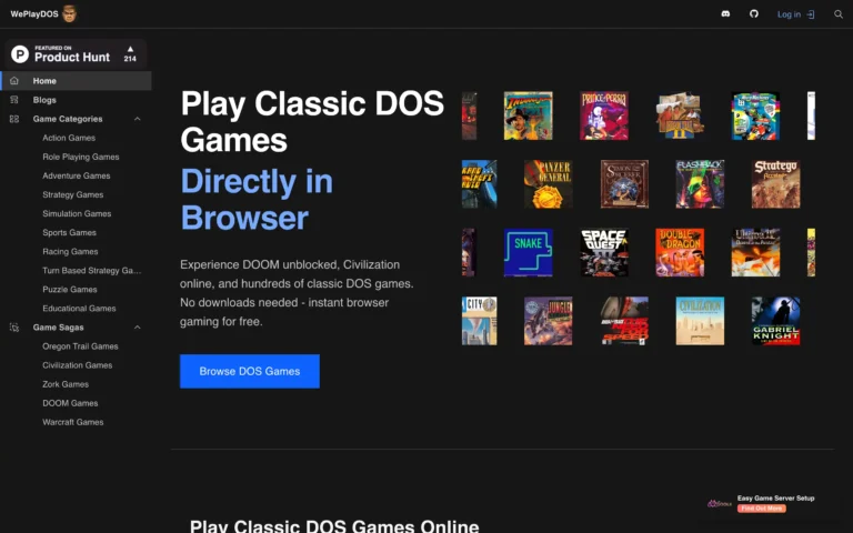 Play Classic DOS Games Online – Retro Gaming Hub