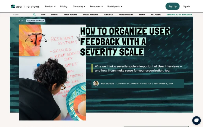 How to Organize User Feedback with a Severity Scale