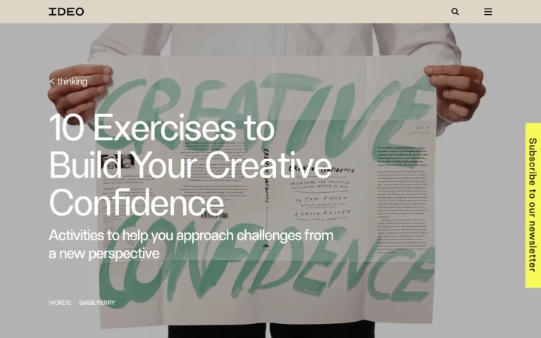 10 Exercises to Build Your Creative Confidence