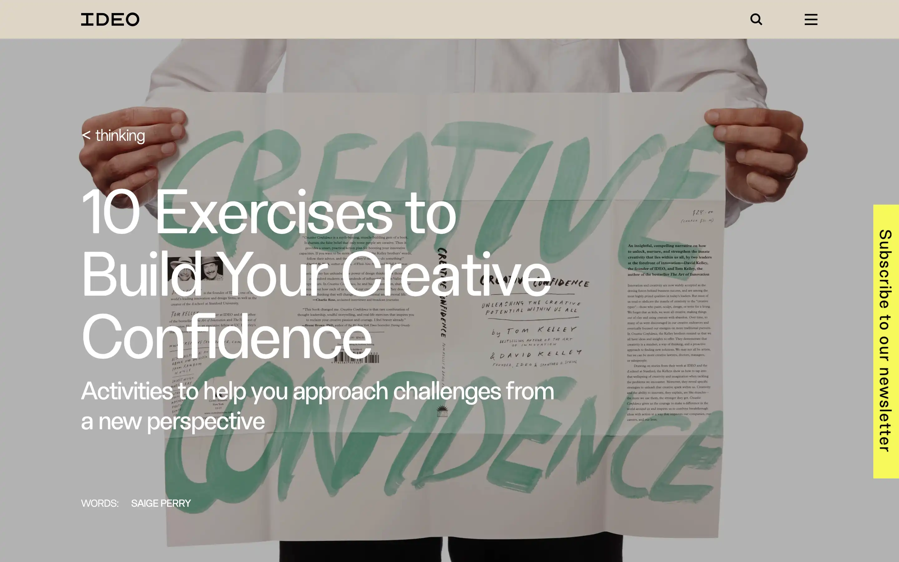 Booklet on creative confidence exercises