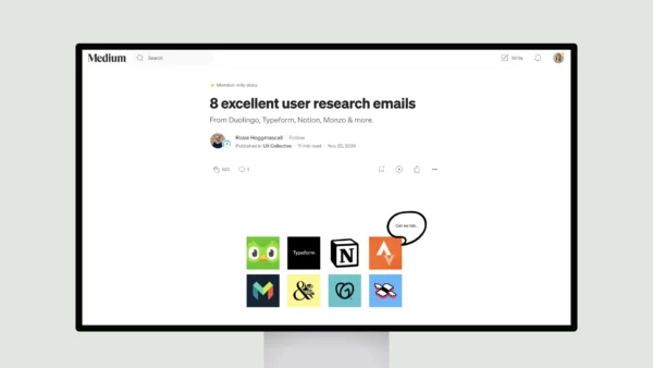 8 excellent user research emails