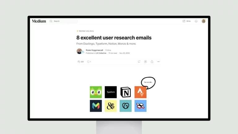 8 excellent user research emails
