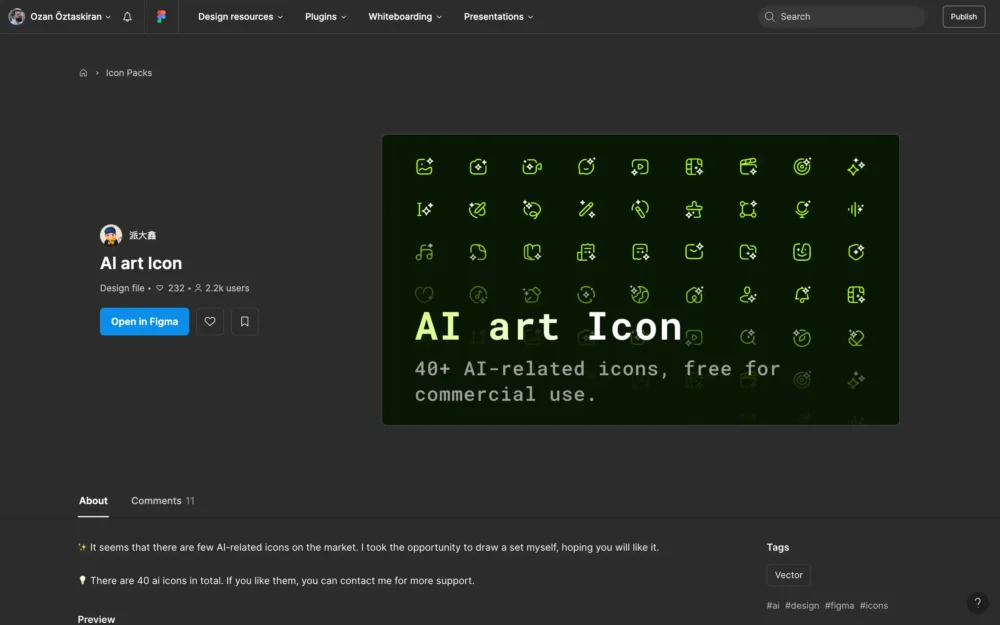 AI art Icon – 40+ AI-related icons, free for commercial use