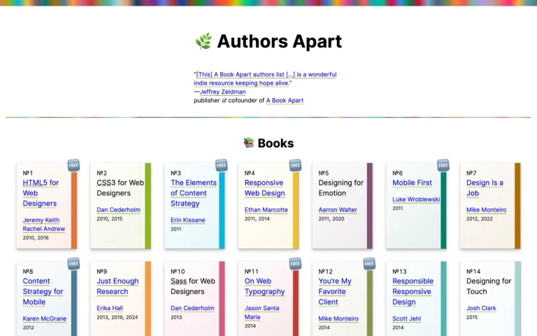 Authors Apart – Connecting Web Design Authors to Their Platforms