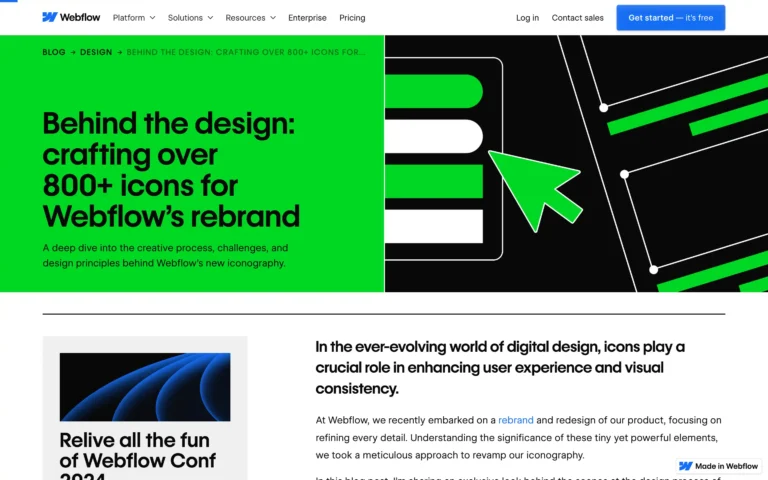 Behind the design crafting over 800+ icons for Webflow’s rebrand