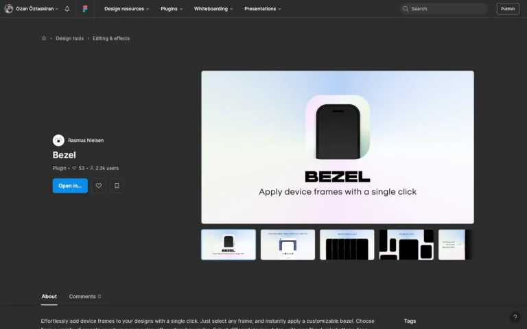 Bezel – Apply device frames with a single click