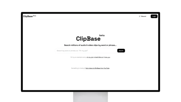 ClipBase – Search Audio & Video Clips by Words or Phrase