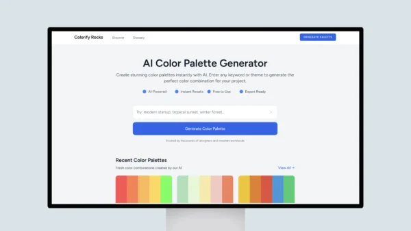 Colorify Rocks – AI Color Palette Generator