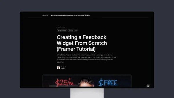 Creating a Feedback Widget From Scratch (Framer Tutorial)