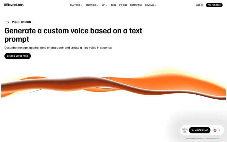 ElevenLabs – Generate Unique Voices from a Text Prompt Free