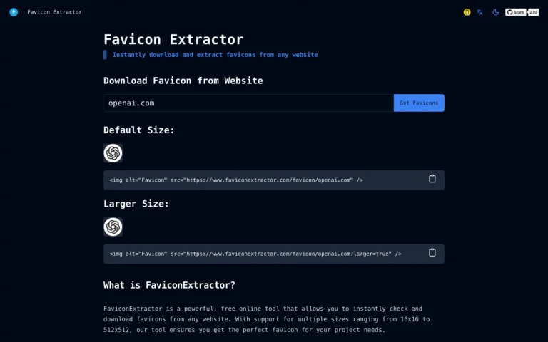 Favicon Extractor – Download and extract favicons from any website