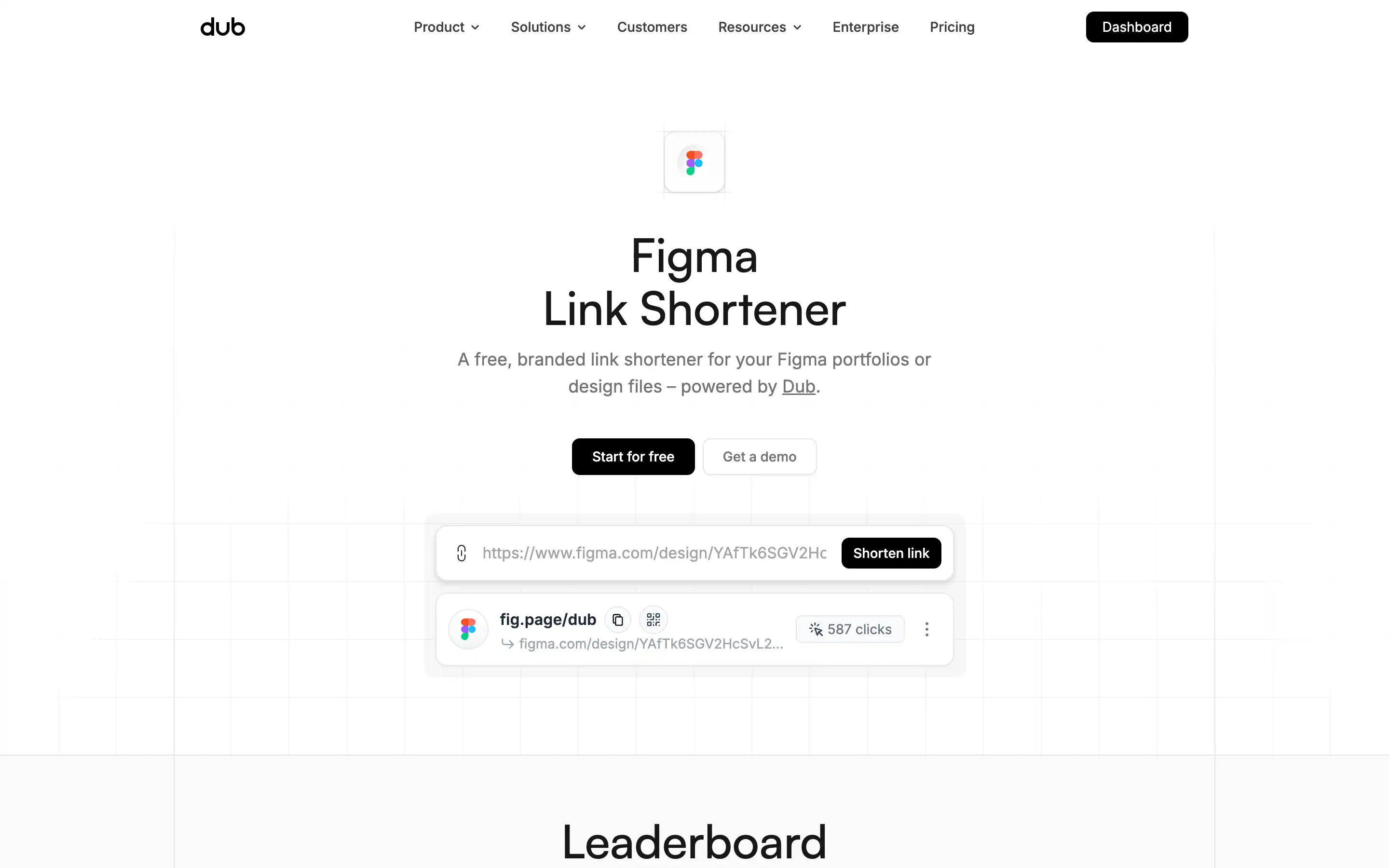 Figma link shortener by Dub