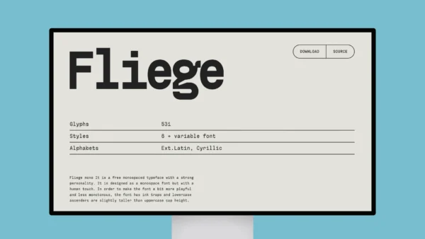 Fliege Mono – Free monospaced typeface