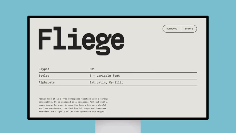 Fliege Mono – Free monospaced typeface