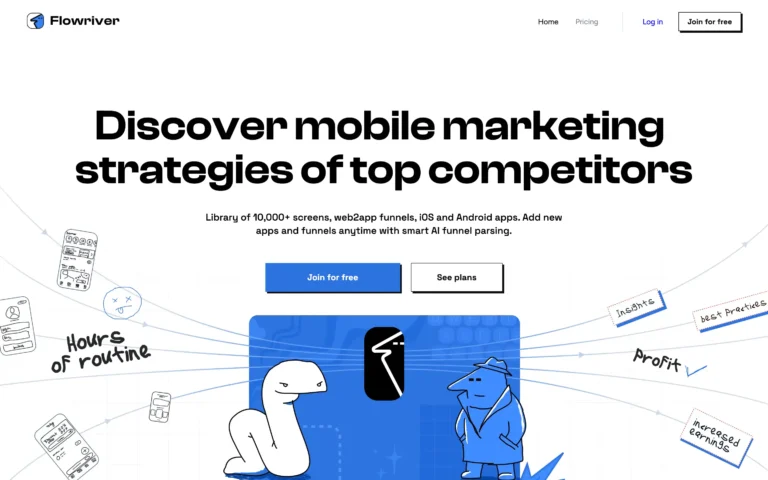 Flowriver – Map out competitors web2app screens in no time