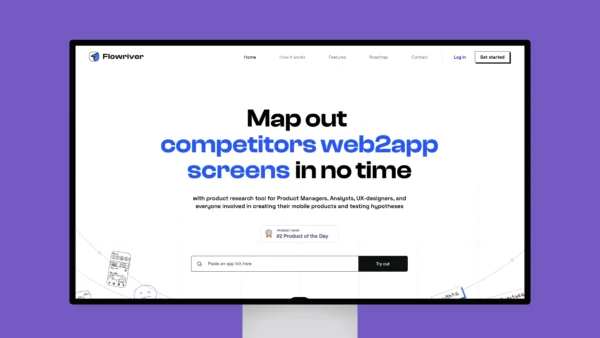 Flowriver – Map out competitors web2app screens in no time