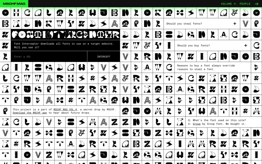 Font Interceptor – Download all fonts in use on a target website