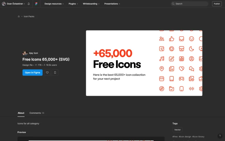 Free Icons 65,000+ (SVG)