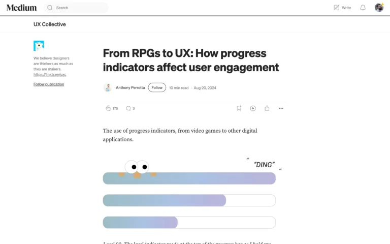 From RPGs to UX: How progress indicators affect user engagement