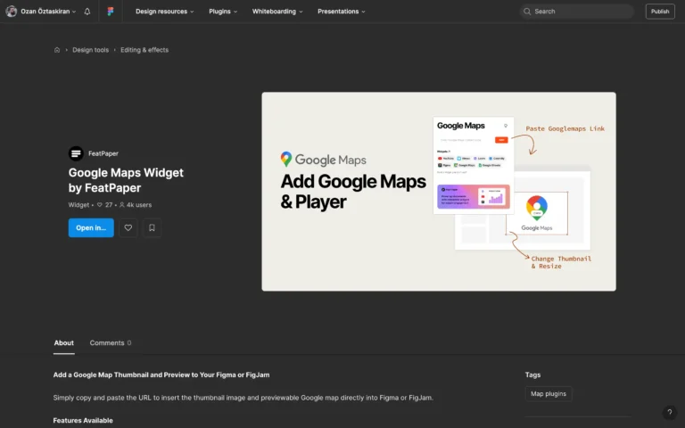 Google Maps Widget by FeatPaper