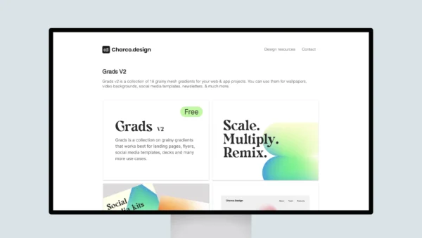 Grads V2 – Grainy mesh gradients for your web & app projects