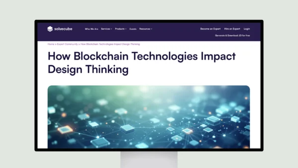 How Blockchain Technologies Impact Design Thinking