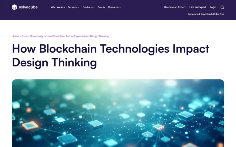 How Blockchain Technologies Impact Design Thinking