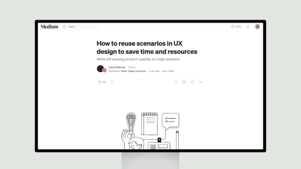 How to reuse scenarios in UX design to save time and resources