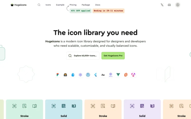 Hugeicons Pro – Beautiful icons for designers and developers