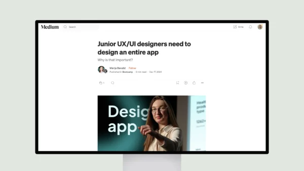 Junior UX/UI designers need to design an entire app