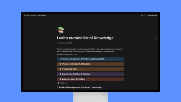 Leah’s curated list of Knowledge