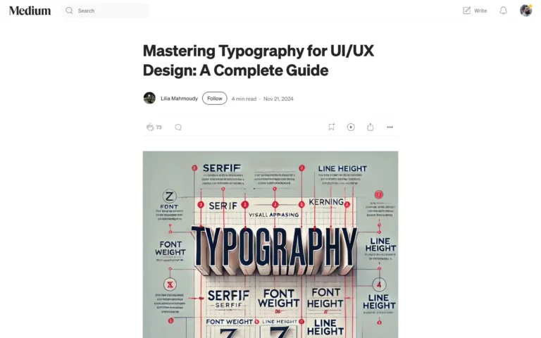 Mastering Typography for UI/UX Design: A Complete Guide