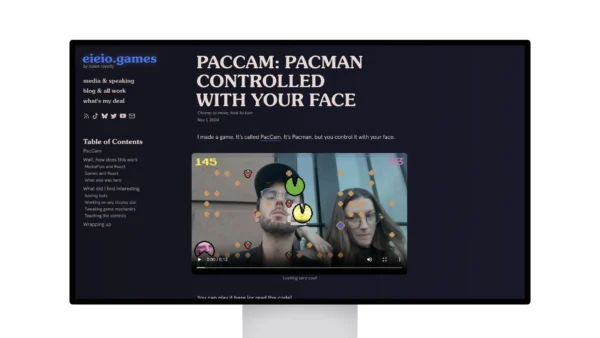 PacCam – Pacman controlled with your face