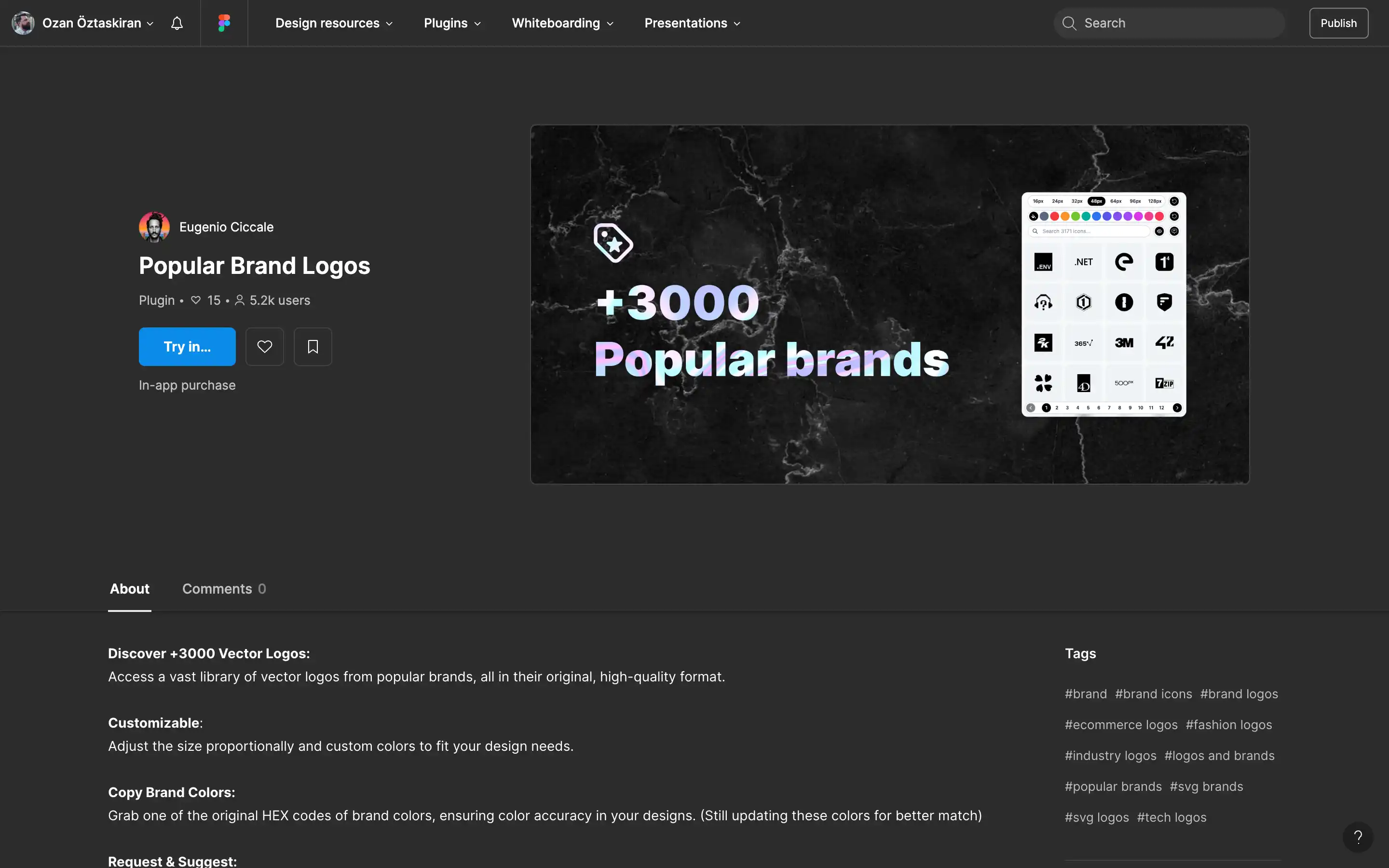 Over 3000 vector logos of popular brands.