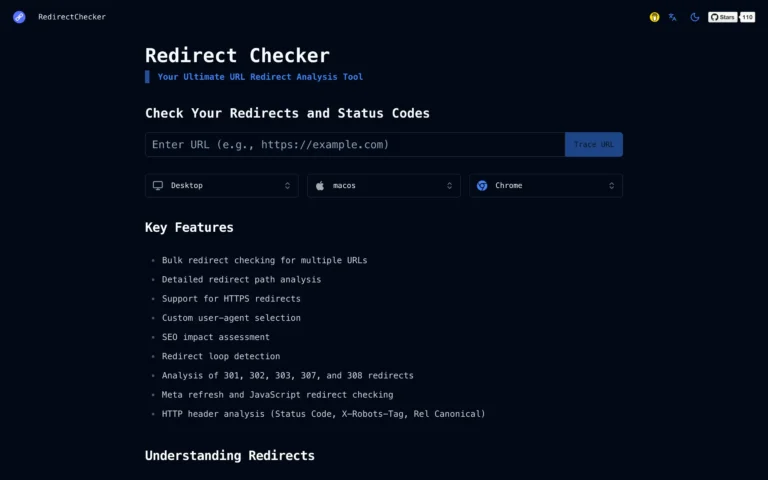 Redirect Checker – Your Ultimate URL Redirect Analysis Tool
